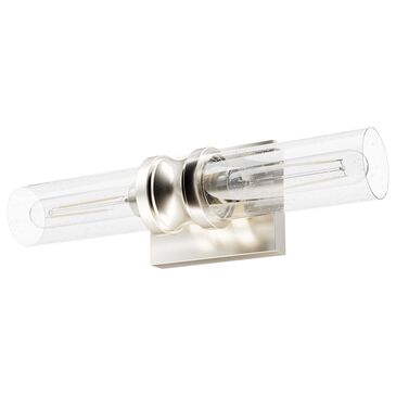 Hunter Lenlock 16" 2-Light Vanity with Seeded Shade in Brushed Nickel, , large