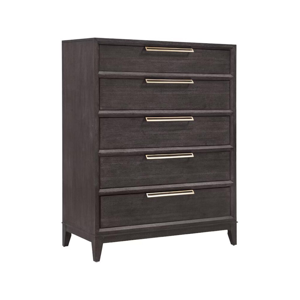 Pulaski Furniture Corp Quincy 5-Drawer Chest in Dark Brown, , large