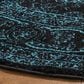 Safavieh Adirondack ADR108K 6" Round Black and Teal Area Rug, , large