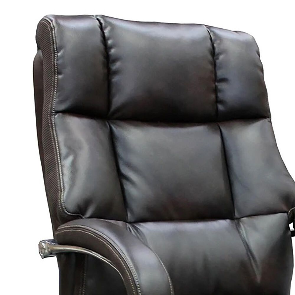 Simeon Collection Swivel Desk Chair with Chrome Base in Cafe, , large