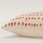Rizzy Home 14" x 26" Dots Down Filled Lumbar Pillow in Coral and Natural, , large