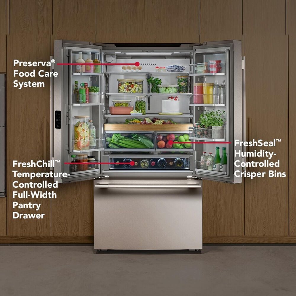 KitchenAid 25 Cu. Ft. Counter-Depth French Door Refrigerator in PrintShield Stainless, , large