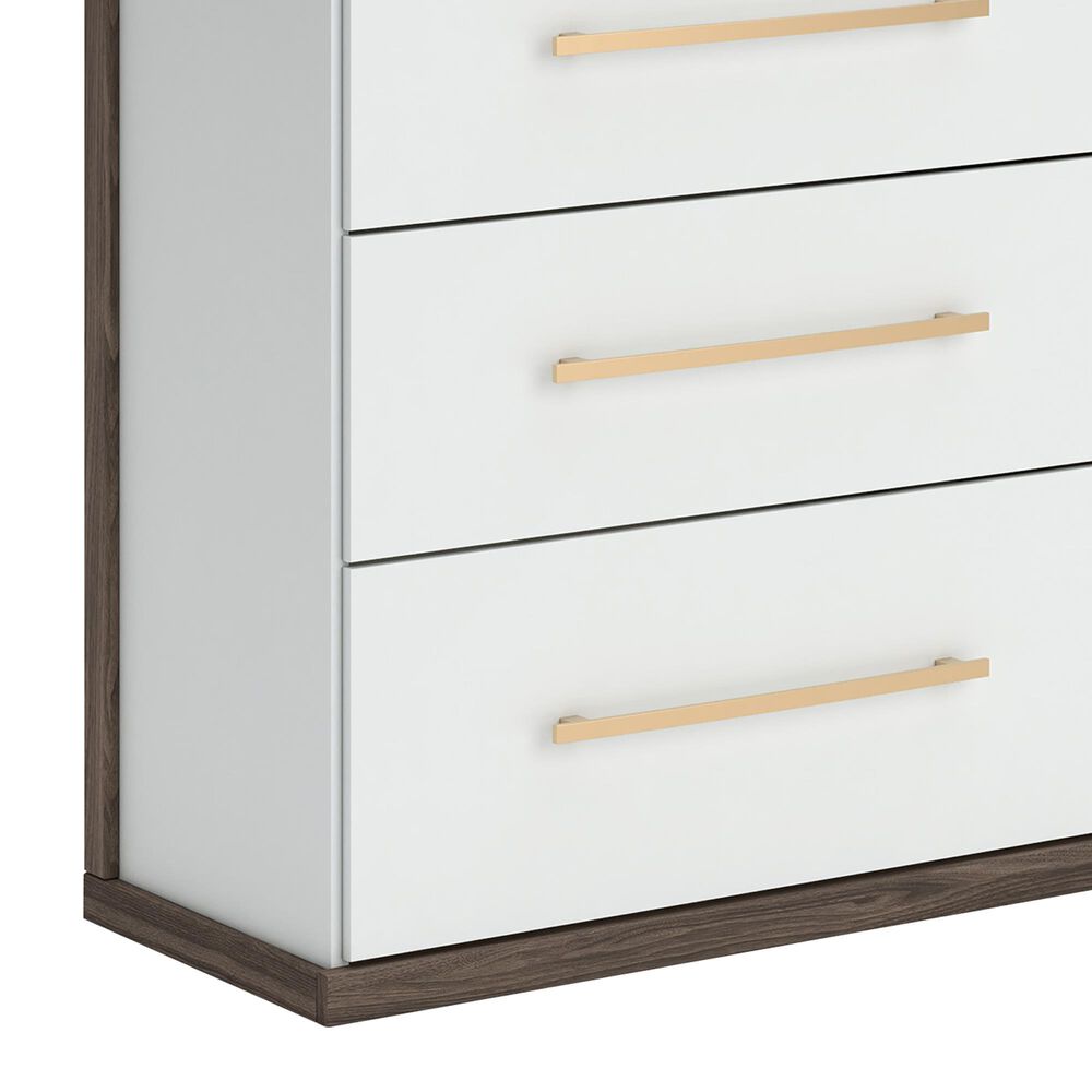 Ashley Kendanport 6-Drawer Dresser in Dark Brown and Matte White, , large