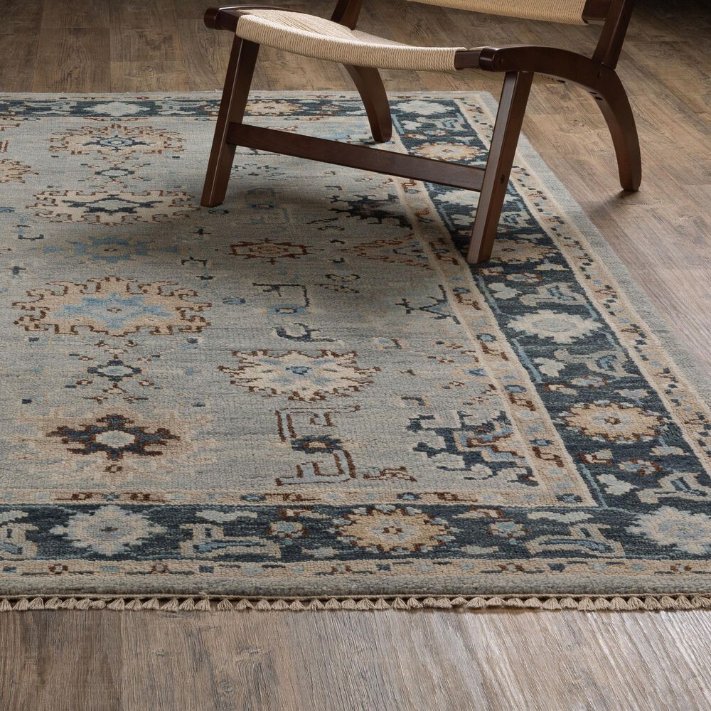 Oriental Weavers Majorca MAJ05 Grey and Blue 9&#39; x 12&#39; Area Rug, , large