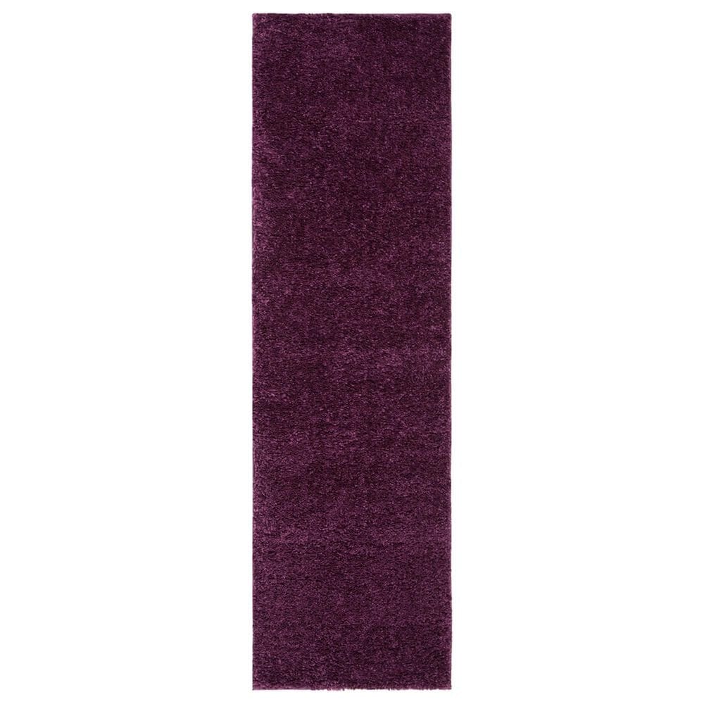 Safavieh August Shag 2"3" x 12" Purple Runner, , large