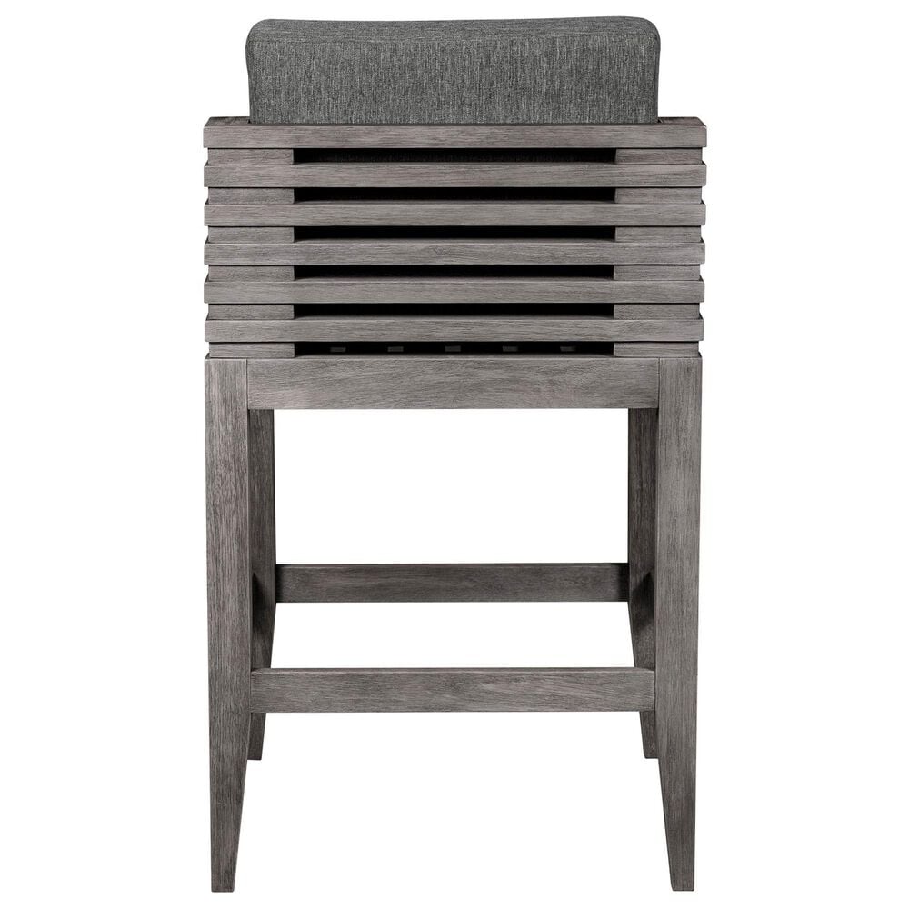 Armen Living Vivid Patio Bar Stool in Light Gray, , large