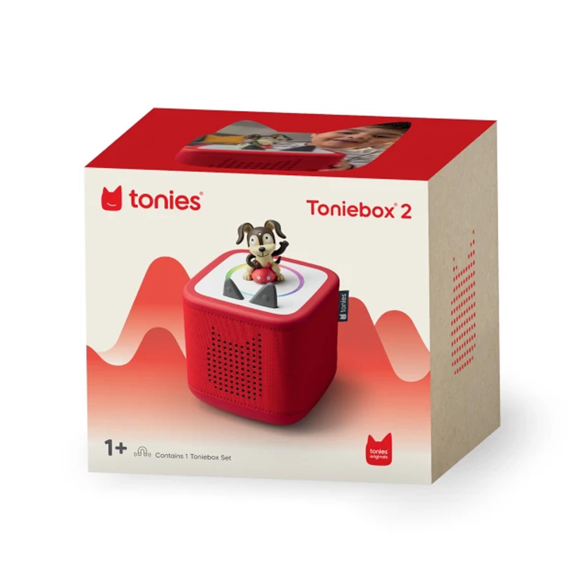 Tonies Toniebox 2 Starter Set - Playtime Puppy (Sunset Red)