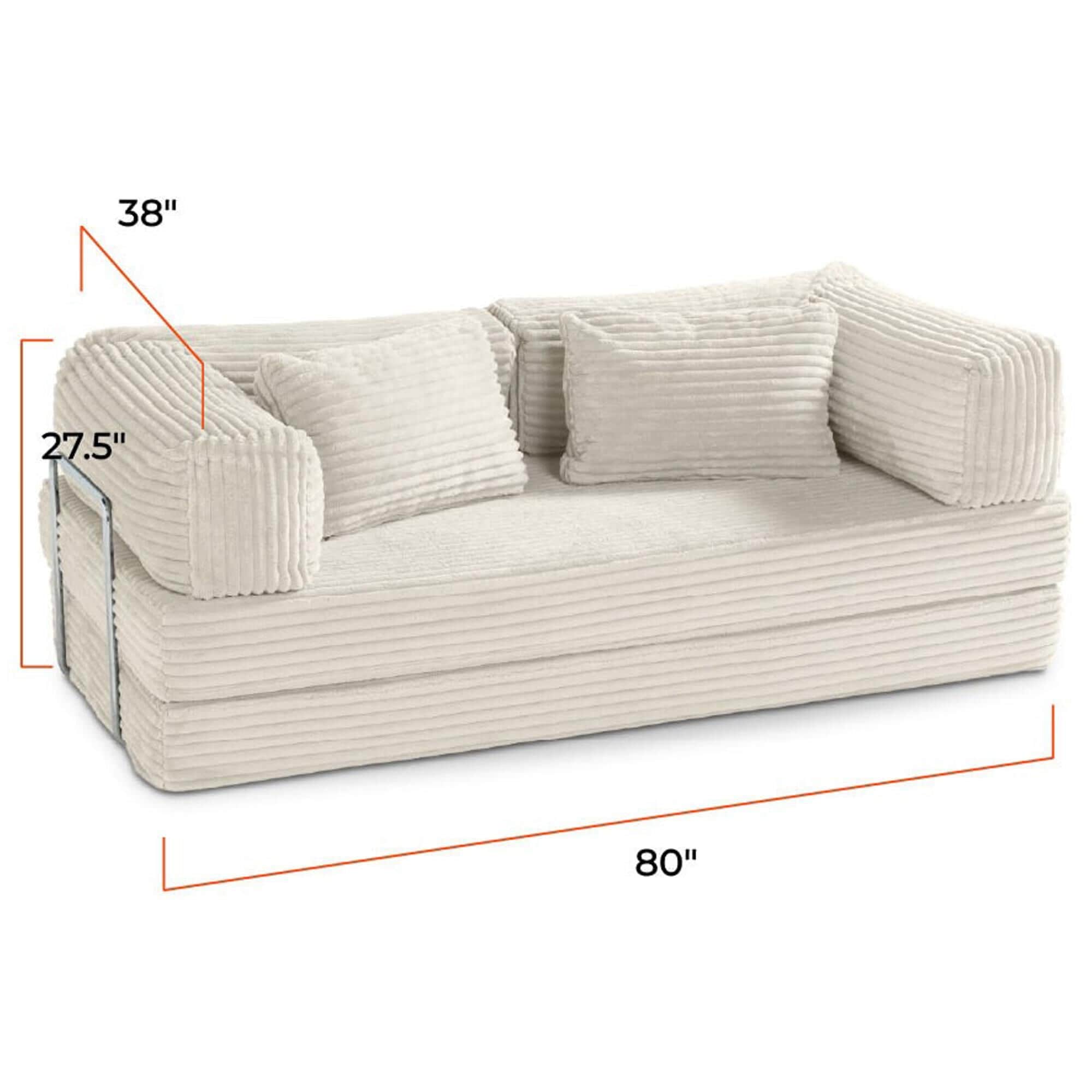 Jaxx Unsofa Stationary Loveseat in Sand Velvet