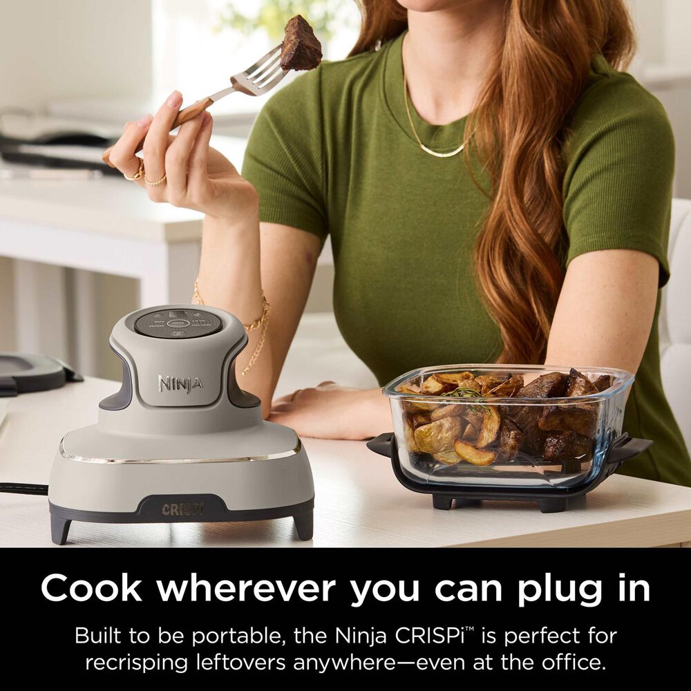 Ninja Crispi 4-In-1 Portable Glass Air Fryer Cooking System in Stone, , large