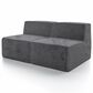 Furniture of America Facil 5-Piece Modular Armless Sofa Set in Dark Gray, , large