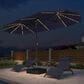 HOMLUX 13" Outdoor Double-Sided Market Umbrella with Base  in Navy Blue, , large