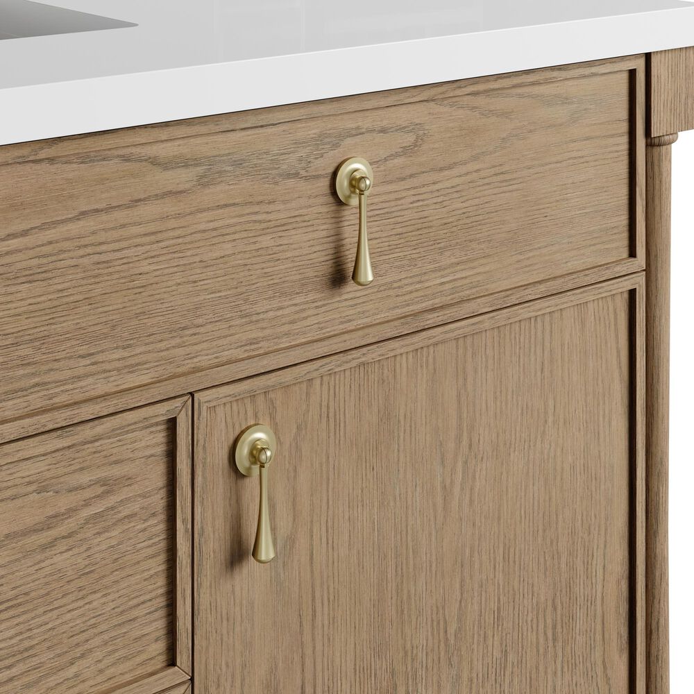 James Martin Kinnsden 48" Single Bathroom Vanity in Weathered Oak with 3 cm Tajnar Eclos Top, Rectangular Sink and FreePower Wireless Charger, , large