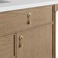 James Martin Kinnsden 48" Single Bathroom Vanity in Weathered Oak with 3 cm Tajnar Eclos Top, Rectangular Sink and FreePower Wireless Charger, , large