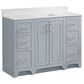 37B Lucerne 48" Single Bathroom Vanity in Soft Blue with Marble Top and Backsplash, , large