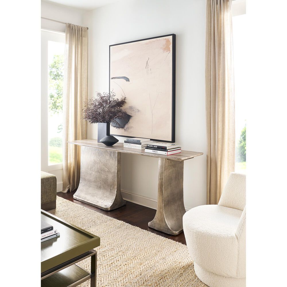 Vanguard Furniture Reveal Console Table in Metal and Stone, , large