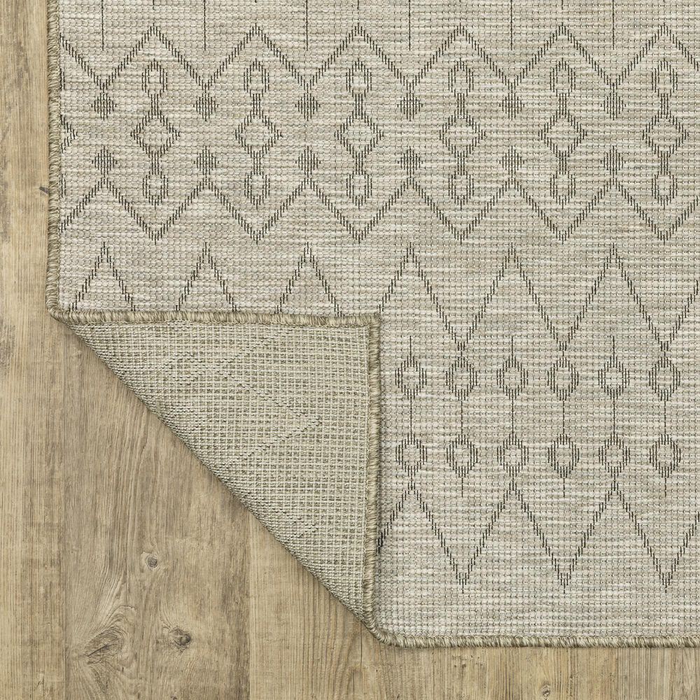 Oriental Weavers Tortuga TR04A 1&#39;10&quot; x 7&#39;6&quot; Beige and Black Runner, , large