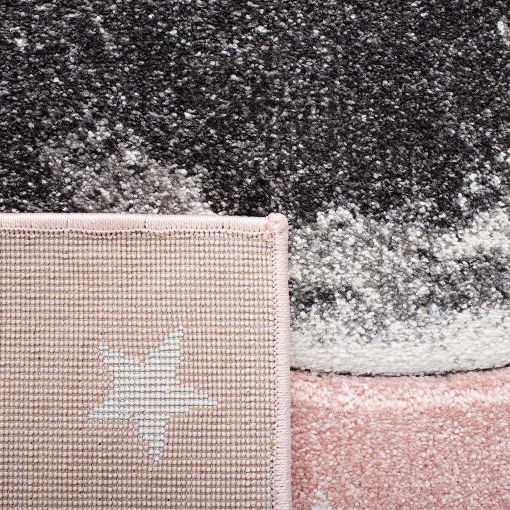 Safavieh Carousel CRK135 6&#39;7&quot; Square Pink and Grey Kids  Area Rug, , large