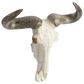 Maple and Jade 12" x 16" Farmhouse Cow Skull Wall Decor in White and Brown, , large