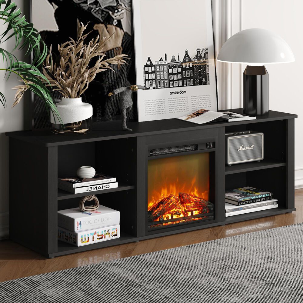Noviland 63&quot; Fireplace TV Stand with Storage Media Console in in Americano, , large