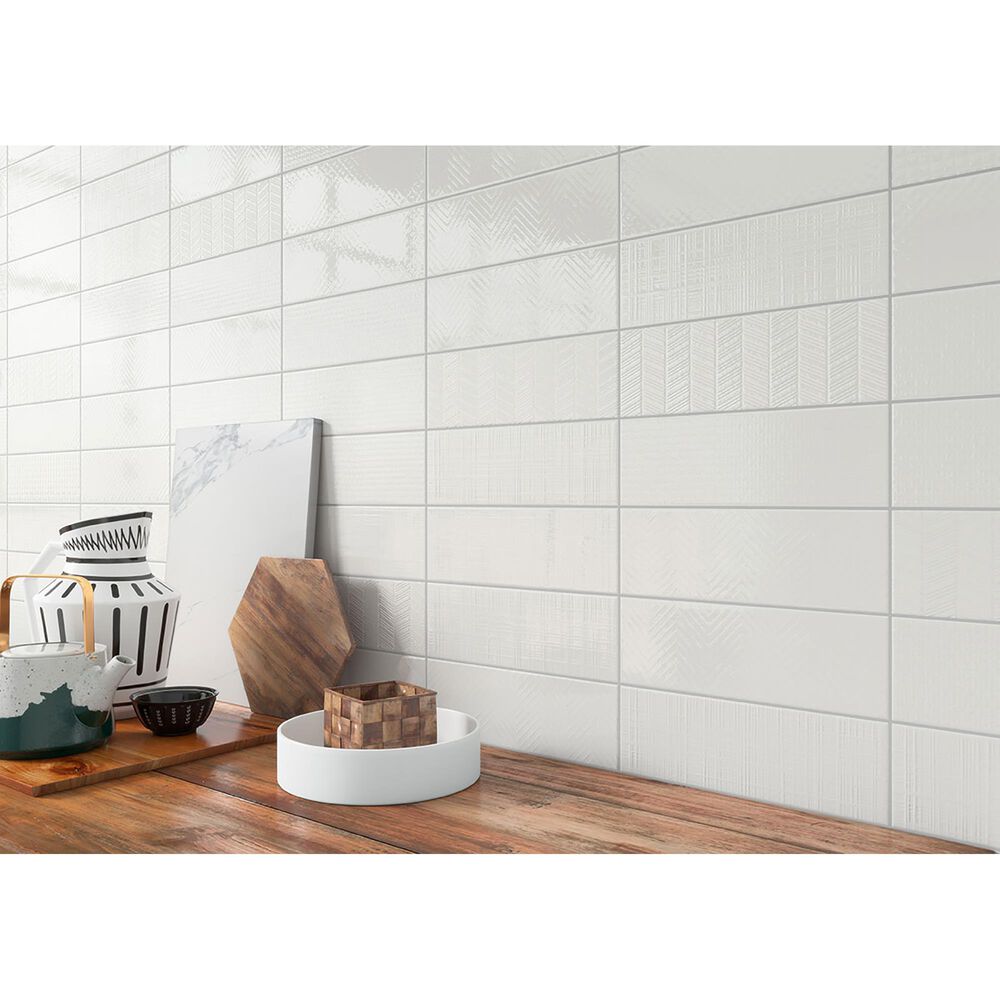 MS International Urbano Pure 3D Mix 4&quot; x 12&quot; Ceramic Tile, , large