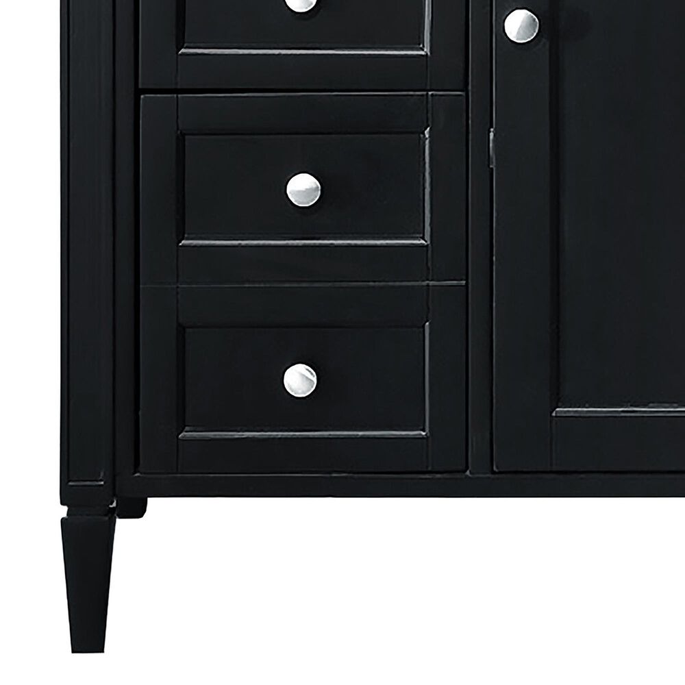 James Martin Vanities Brittany 30" Single Bathroom Vanity in Black Onyx with 3 cm Parisien Bleu Quartz Top and Rectangular Sink, , large