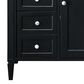 James Martin Vanities Brittany 30" Single Bathroom Vanity in Black Onyx with 3 cm Parisien Bleu Quartz Top and Rectangular Sink, , large