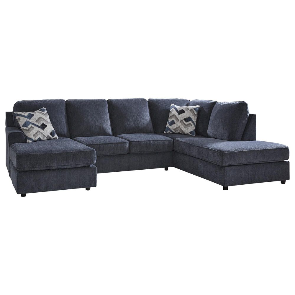 Ashley Maxon Place 2-Piece Left Facing Stationary Sectional in Navy, , large
