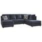 Ashley Maxon Place 2-Piece Left Facing Stationary Sectional in Navy, , large