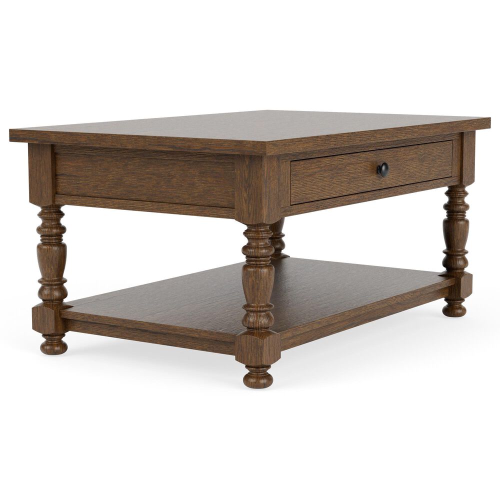 Riverside Furniture Eastlake Rectangle Cocktail Table in Whiskey Oak, , large