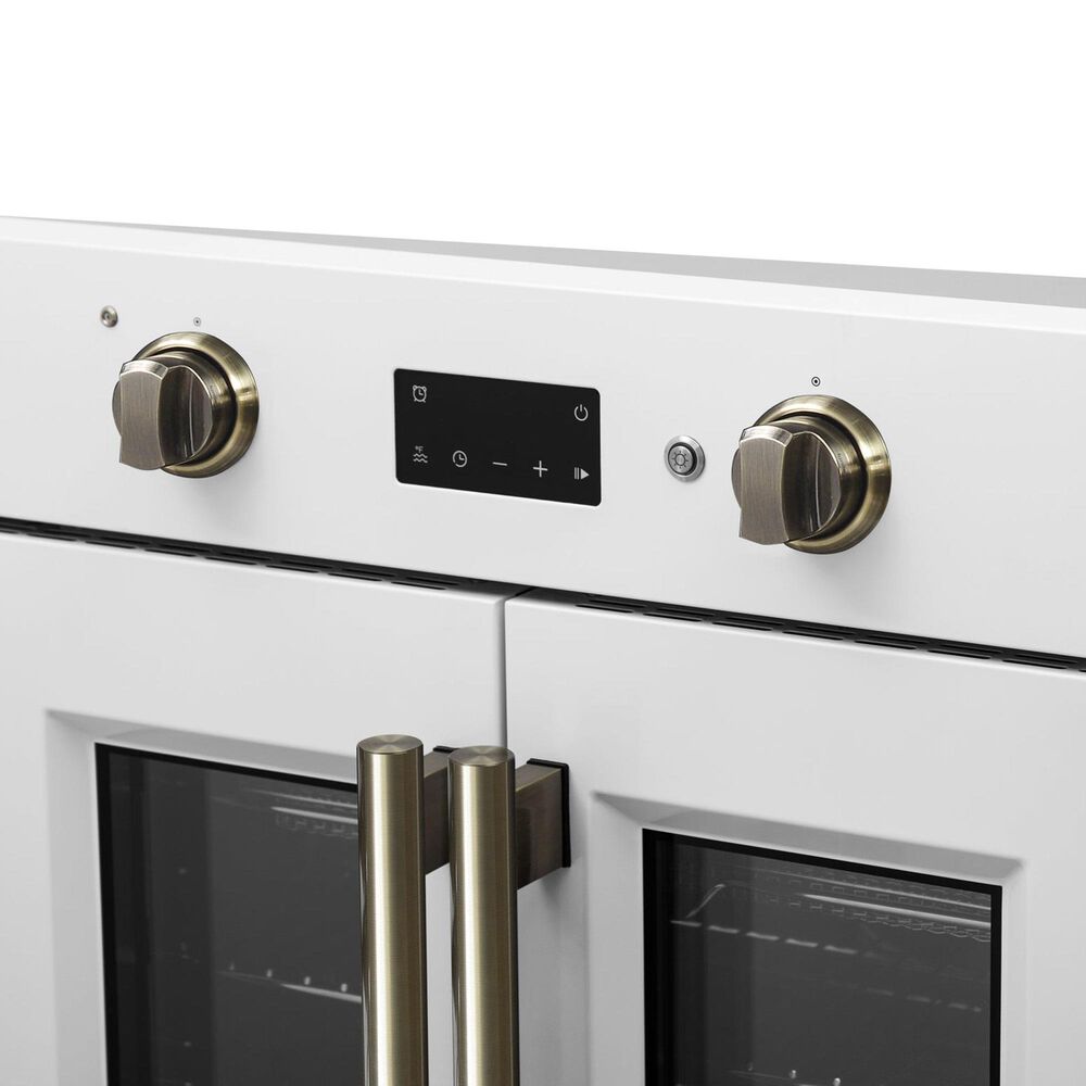 Forno Asti 30" Single Electric Wall Oven with French Door in White, , large