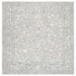 Safavieh Micro-Loop MLP504F 3" Square Light Grey and Ivory Area Rug, , large