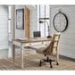 Ashley Realyn 3-Drawer Home Office Desk in White and Brown, , large