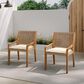 Hearth and Haven Outdoor Dining Chair in Cream (Set of 2), , large