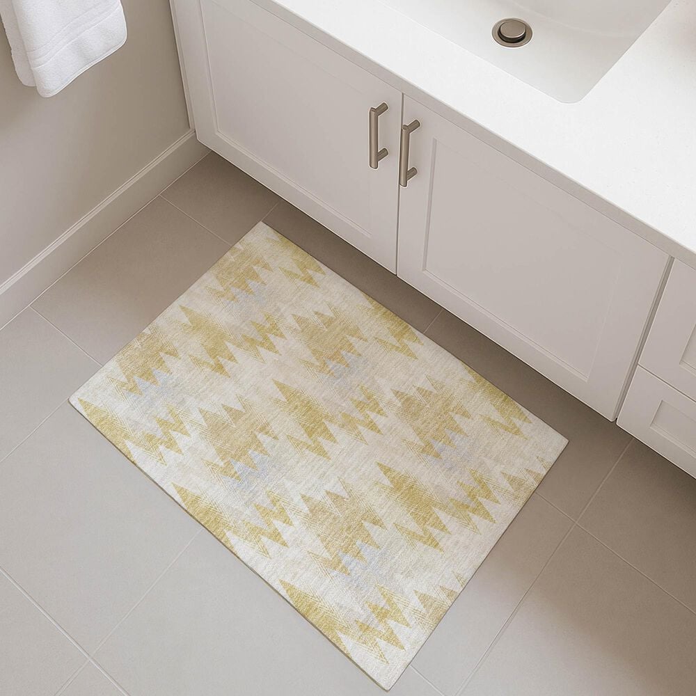Dalyn Rug Company Soft Essentials Chevron Wheat 2'6" x 3'10" Area Rug, , large