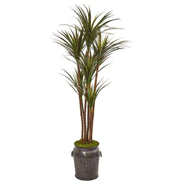 Nearly Natural Inc Indoor/Outdoor 6" Giant Yucca Tree with Planter in Green, , large