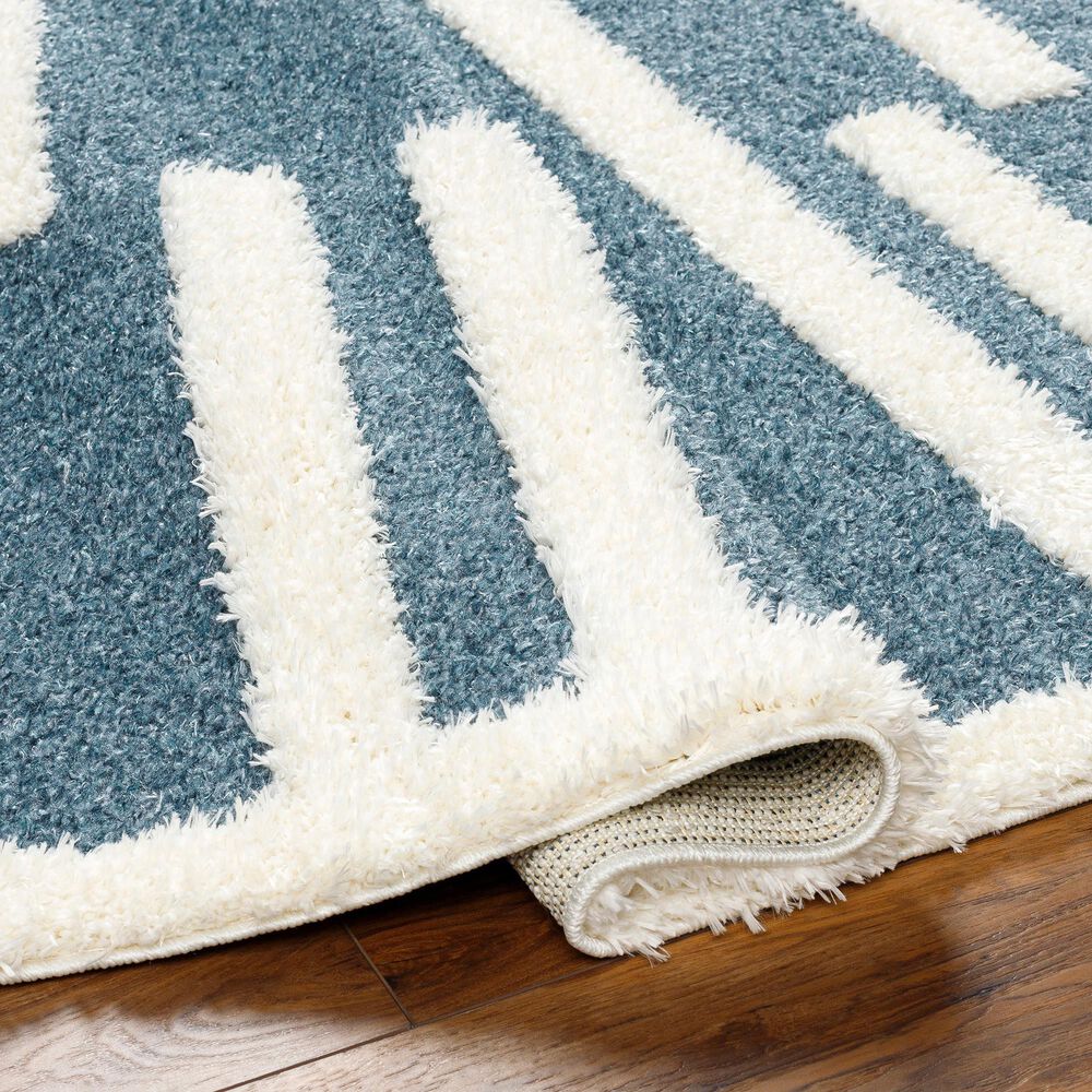 Surya Rodos 5&#39;3&quot; x 7&#39; Blue, Beige, Grey Area Rug, , large