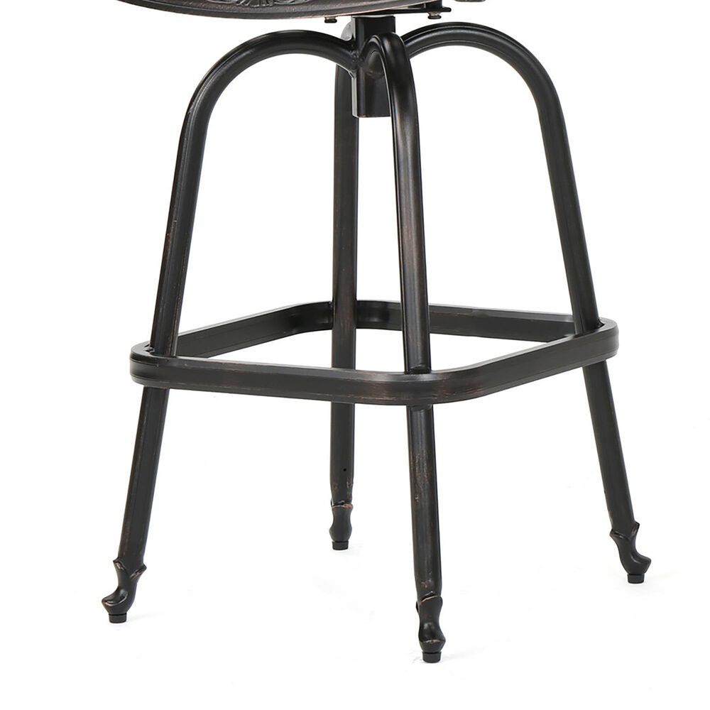 Noble House Avon Patio Barstool in Shiny Copper &#40;Set of 2&#41;, , large