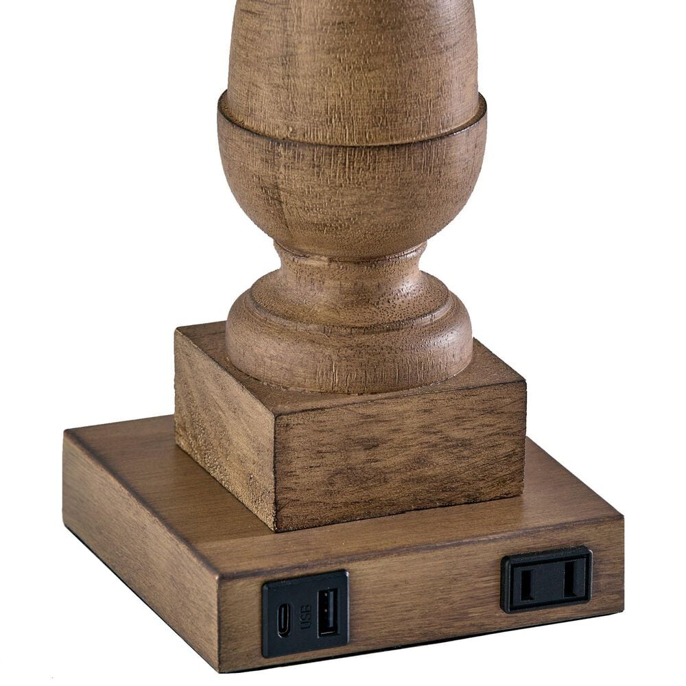 Adesso Jolene Table Lamps with USB in Natural (Set of 2), , large