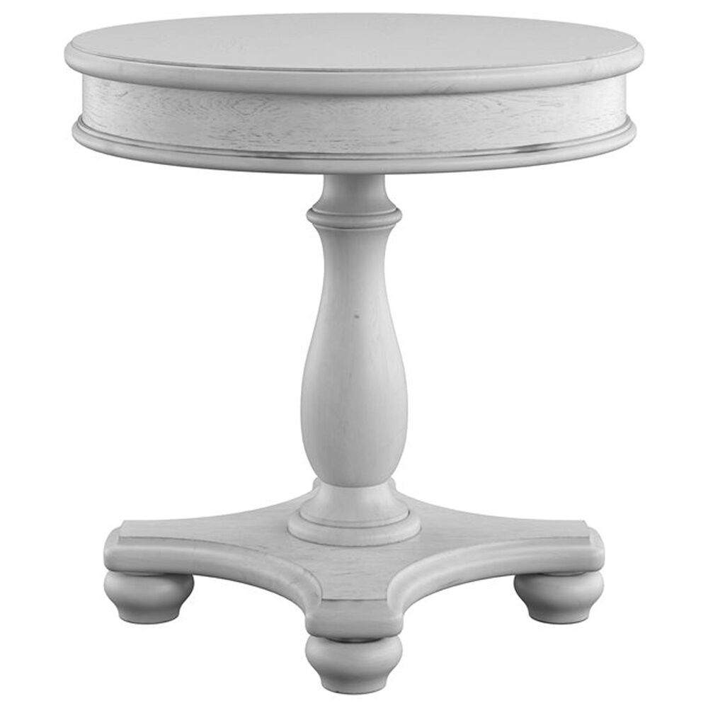 Golden Wave Furniture New Haven Round End Table in Oyster Shell, , large