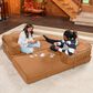 Jaxx Unsofa Stationary Loveseat in Spice Orange, , large