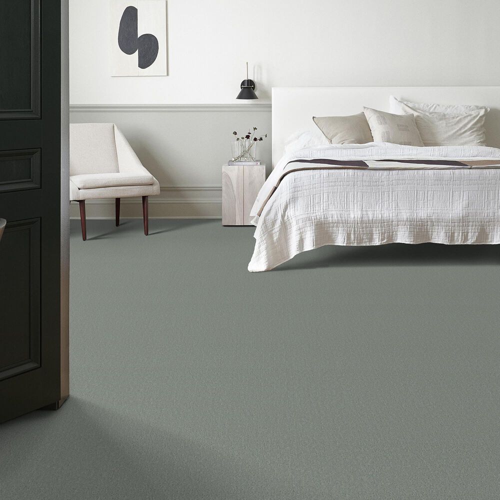 Shaw Canvas Comfort Blue Carpet in Misty Rain, , large