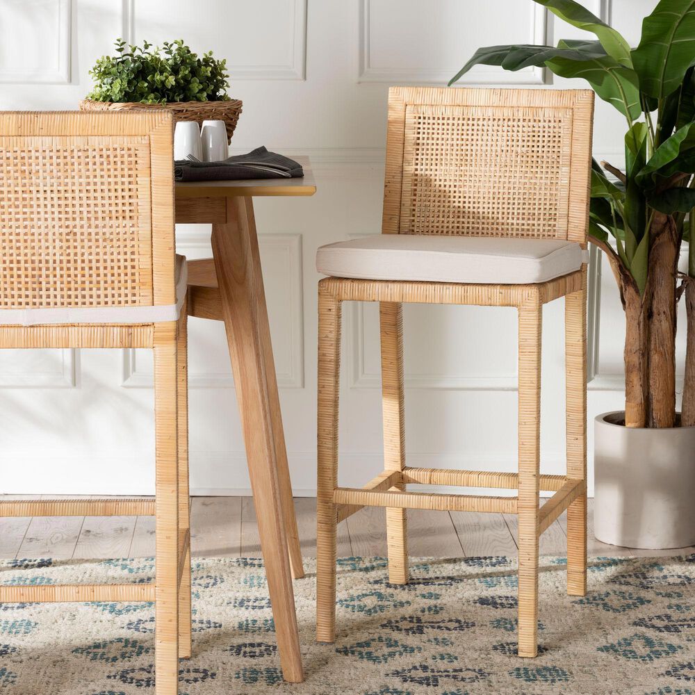 Baxton Studio Sofia Bar Stool in Natural, , large