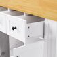HOMLUX 53inch Large Kitchen Island in White(Three Packages), , large