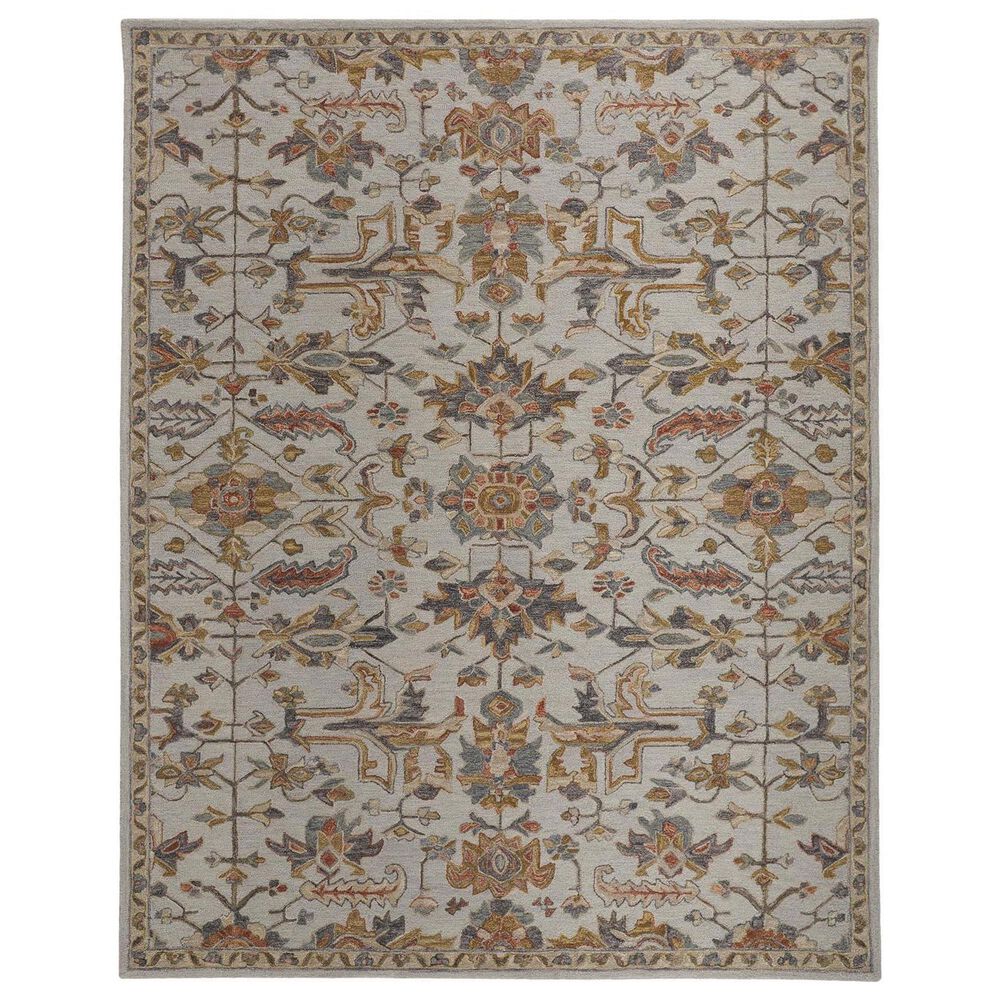 Feizy Fallon Gray and Multicolor 4" x 6" Area Rug, , large