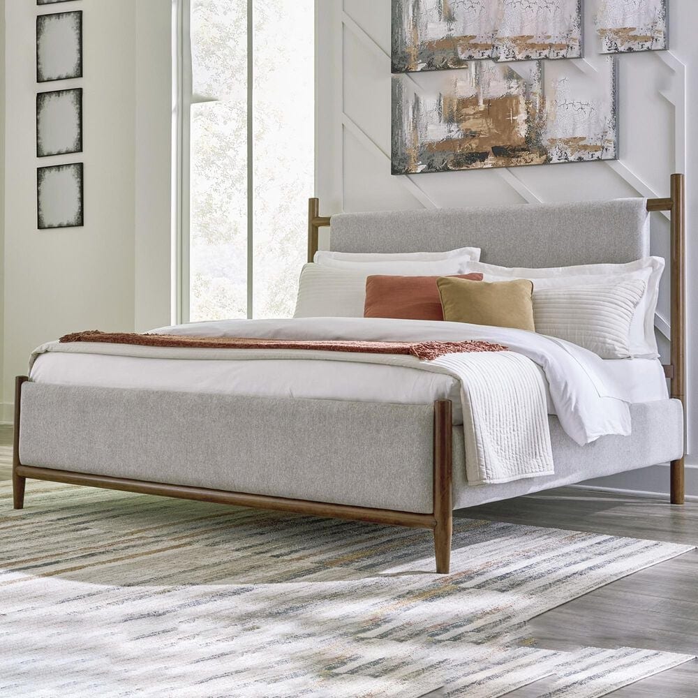 Ashley Lyncott King Panel Bed in Brown, , large