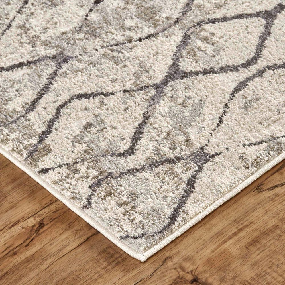 Feizy Rugs Kano 3872F 10'2" x 13'9" Sand and Charcoal Area Rug