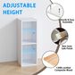 HOMLUX 2-Tier Open Bookcase with 8" Shelf in White, , large