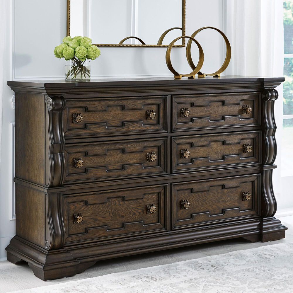 Millenium Maylee 6-Drawer Dresser in Dark Brown, , large