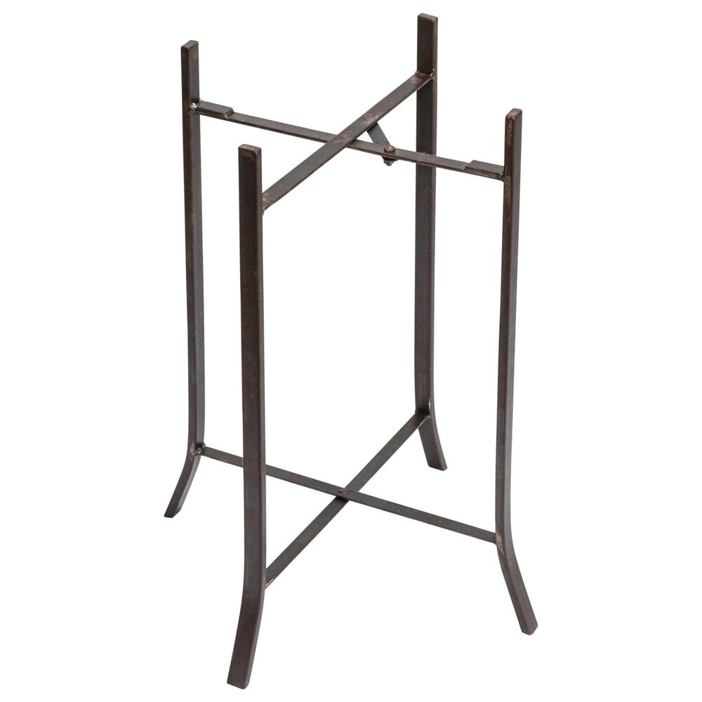 Creative Coop 2-Piece Round Metal Planter on Stand Set in White and Black, , large