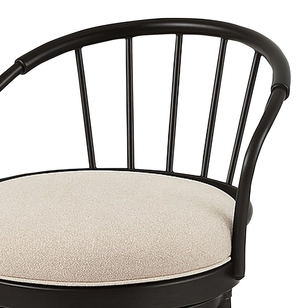 Armen Living Luther Swivel Counter Stool in Black, , large